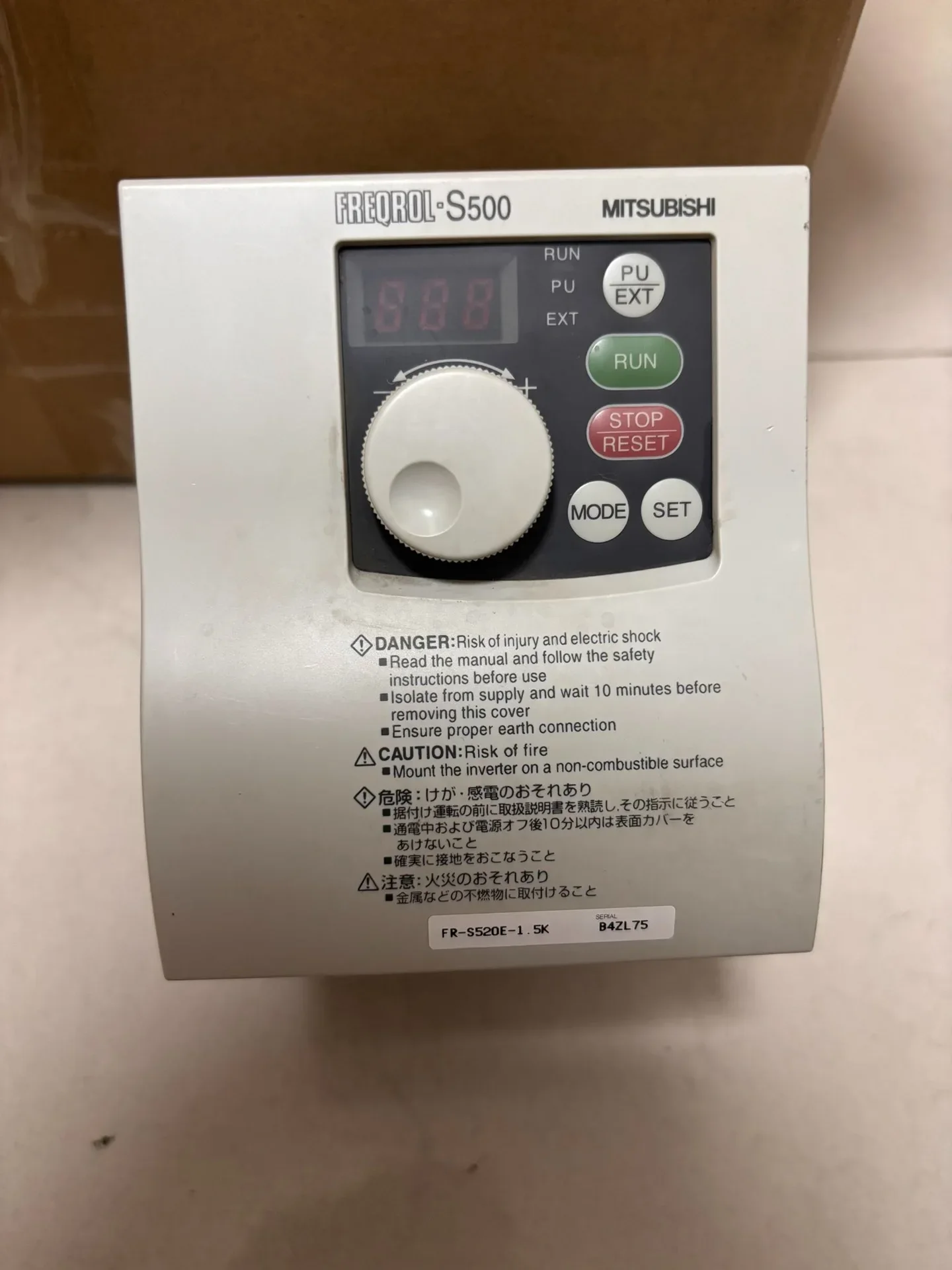 Mitsubishi Electric FR-S520E-1.5K Industrial Automation Component product photo 1