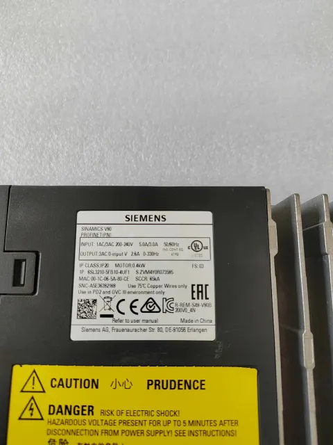 Siemens 6SL3210-5FB10-4UF1 + 1FL6034-2AF21-1AA1 Motor & Drive Component product photo 2
