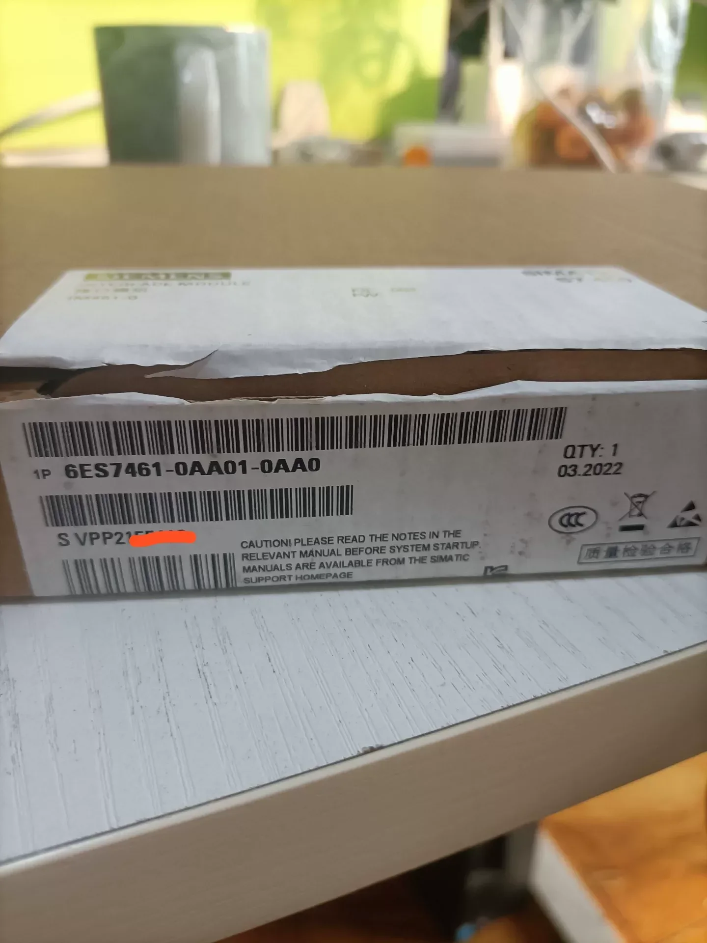 Siemens 6ES7 461-0AA01-0AA0 Industrial Automation Component — product photo 1 of 13