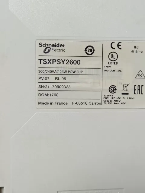 Schneider Electric / Modicon TSXPSY2600 PLC Module product photo 7
