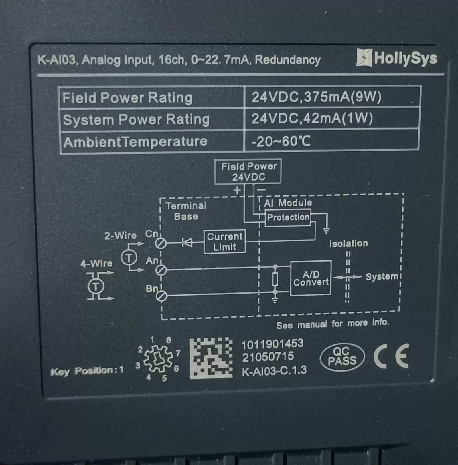 HollySys K-AI03 Industrial Automation Component product photo 1