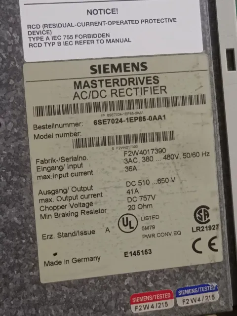 Siemens 6SE7024-1EP85-0AA1 Power Electronics Module product photo 2
