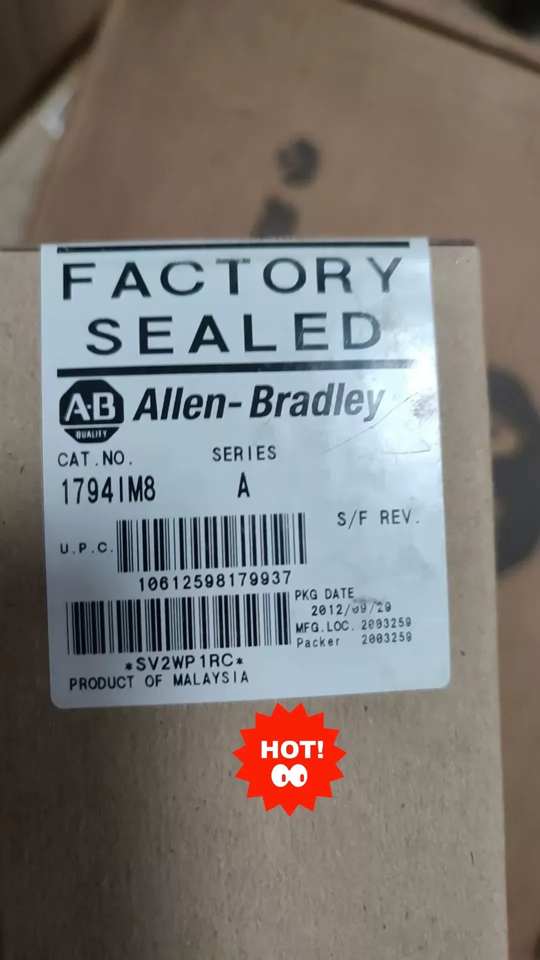 Allen-Bradley 1794-IM8 I/O Module product photo 1