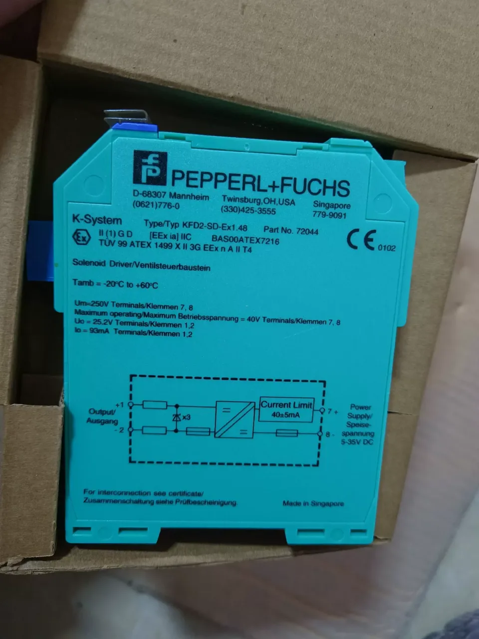 Pepperl+Fuchs KFD2-SD-Ex1.48 Motor & Drive Component product photo 1