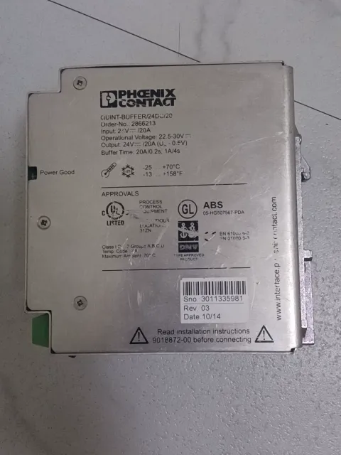 Phoenix Contact QUINT-BUFFER/24DC/20 / 2866213 + QUINT-PS-100-240AC/24DC/5 / 2938581 Power Electronics Module product photo 3