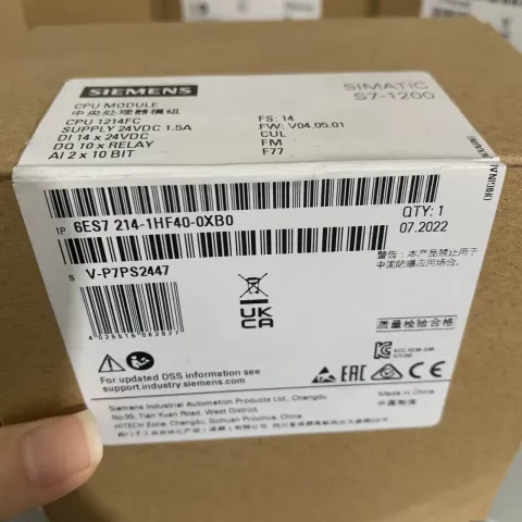 Siemens 6ES7214-1HF40-0XB0 PLC Module — product photo 2 of 6