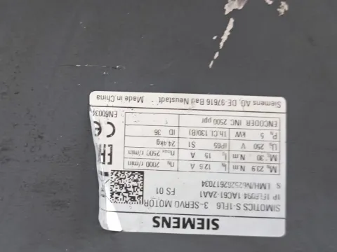 Siemens 1FL6096-1AG61-2AA1 / 1FL6094-1AG61-2AA1 / 1FL6062-1AG61-2AA1 / 1FL6042-1AF61-2AA1 Motor & Drive Component product photo 8