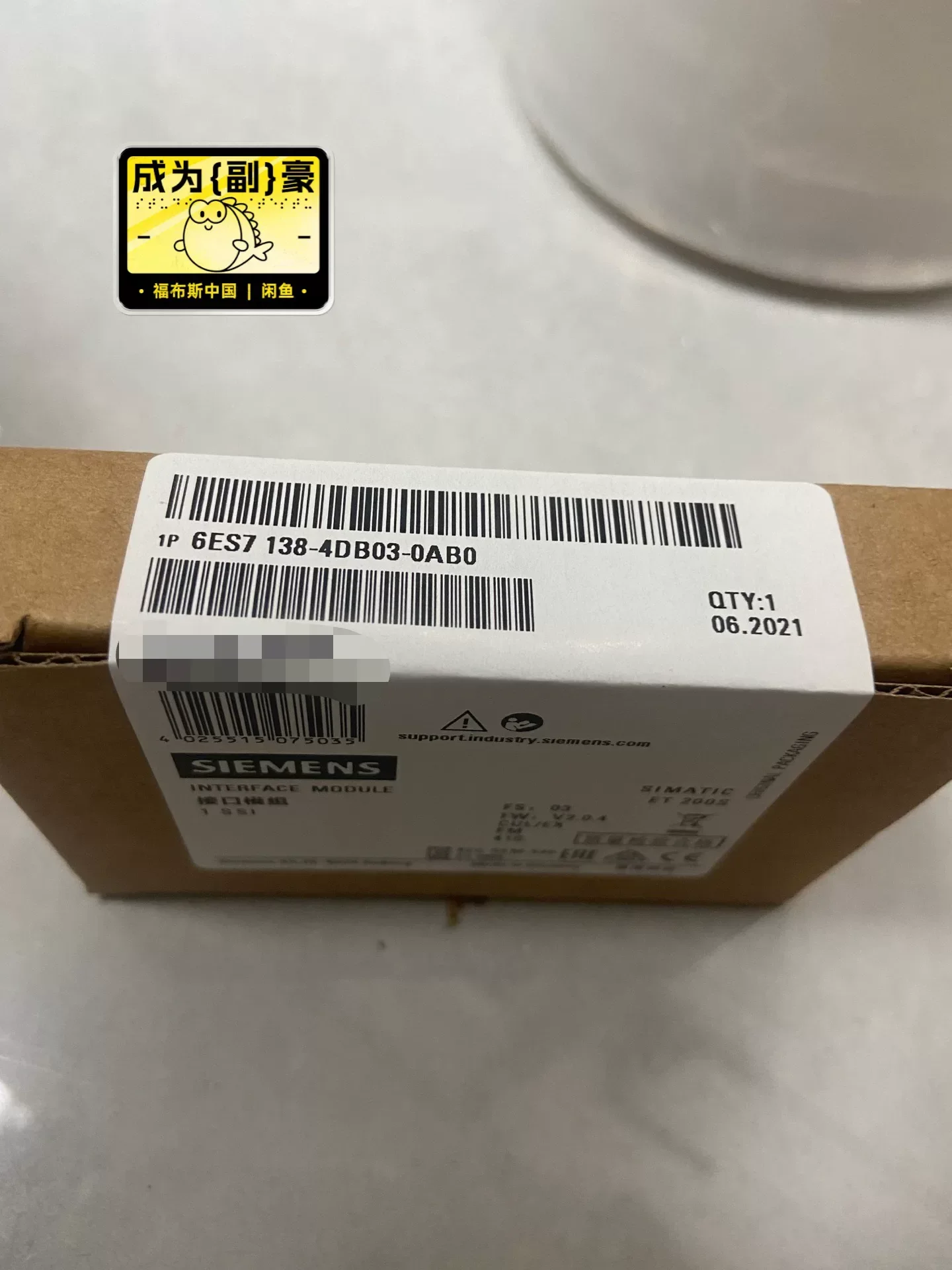 Siemens 6ES7138-4DB03-0AB0 Industrial Encoder product photo 1