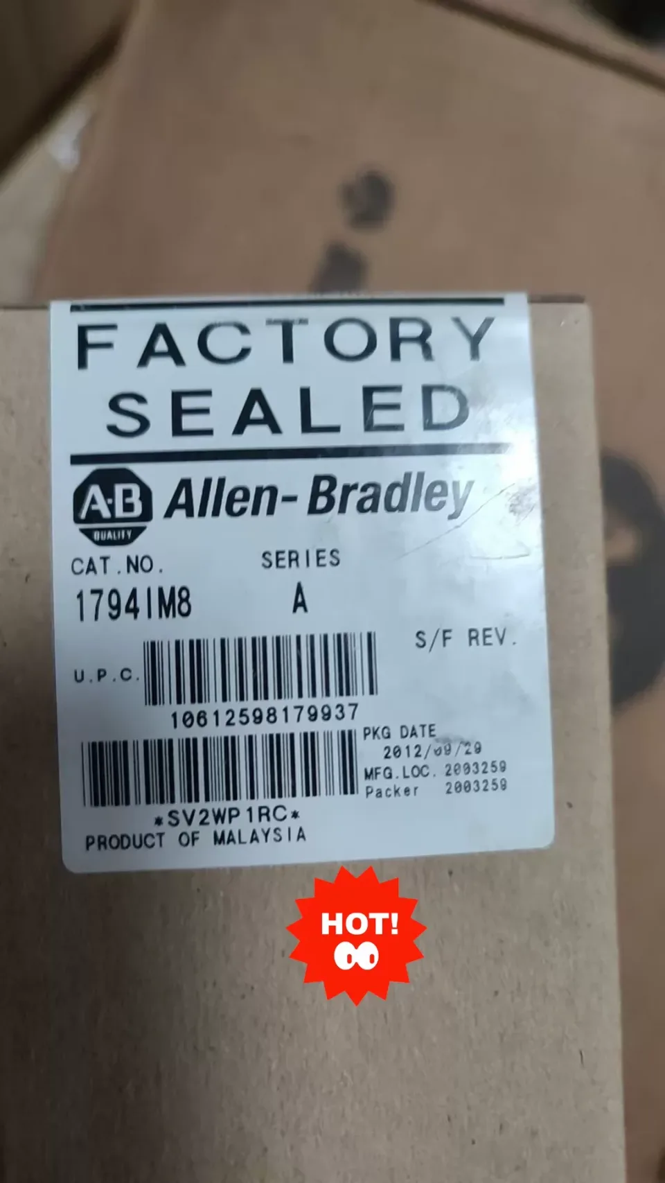 Allen-Bradley 1794-IM8 I/O Module product photo 1