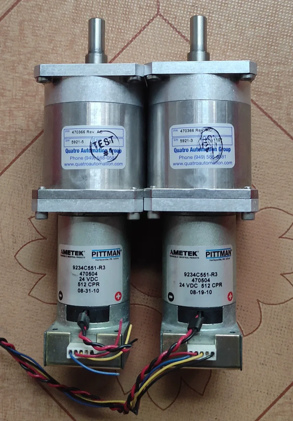 AMETEK PITTMAN / Quatro Automation 9234C551-R3 / 470504 + 470366 Rev.AC Motor & Drive Component product photo 1