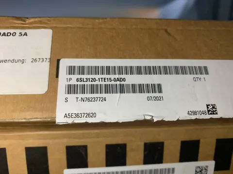 Siemens 6SL3120-1TE15-0AD0 Motor & Drive Component product photo 1