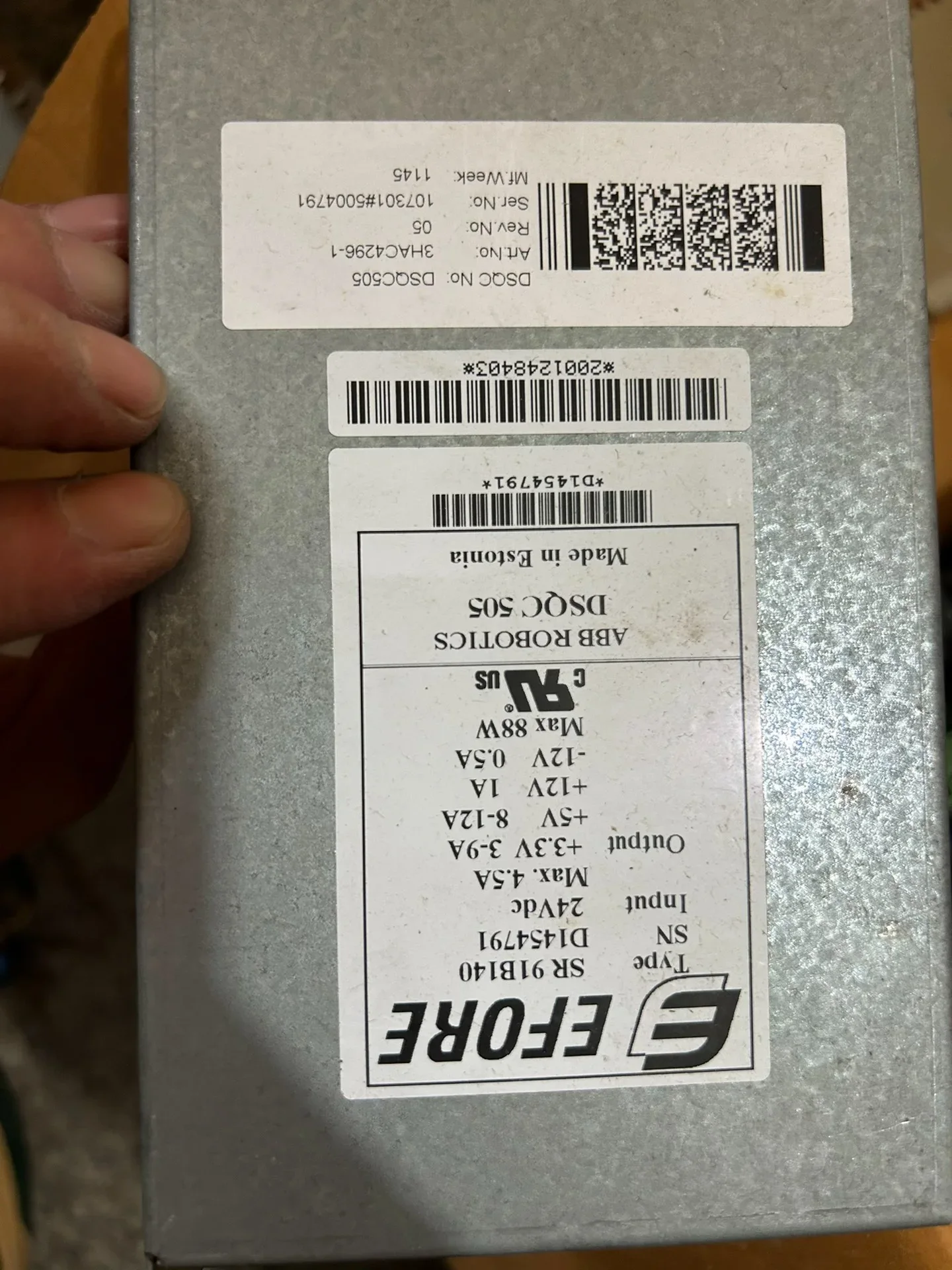 ABB Robotics / EFORE DSQC505 / 3HAC4296-1 / SR91B140 Power Electronics Module product photo 1
