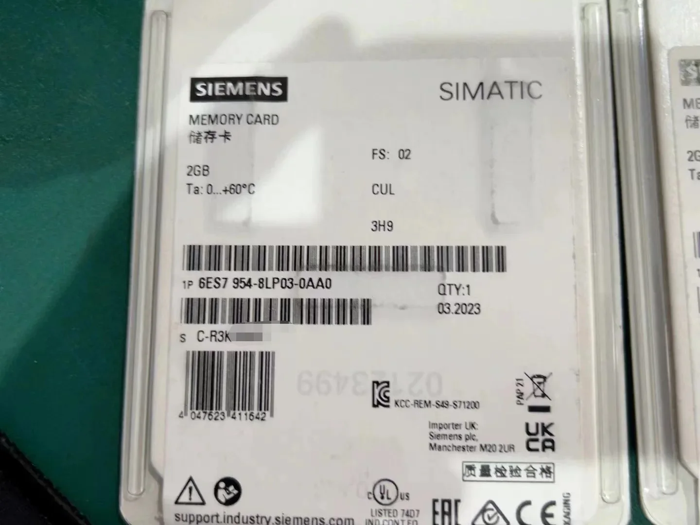 Siemens 6ES7 954-8LP03-0AA0 PLC Module product photo 1