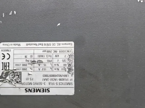 Siemens 1FL6096-1AG61-2AA1 / 1FL6094-1AG61-2AA1 / 1FL6062-1AG61-2AA1 / 1FL6042-1AF61-2AA1 Motor & Drive Component product photo 2