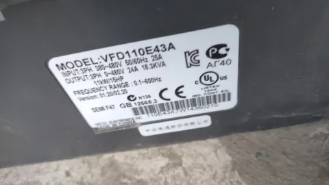 Delta VFD037E43A; VFD110E43A; VFD150E43A Motor & Drive Component product photo 9