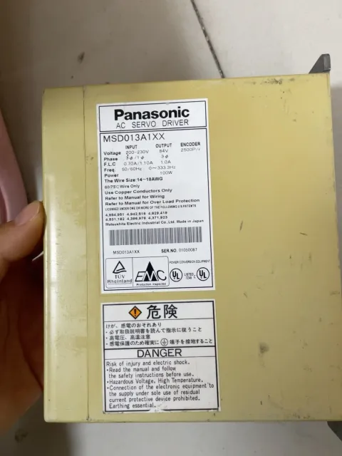 Panasonic MSD013A1XX Motor & Drive Component — product photo 2 of 6