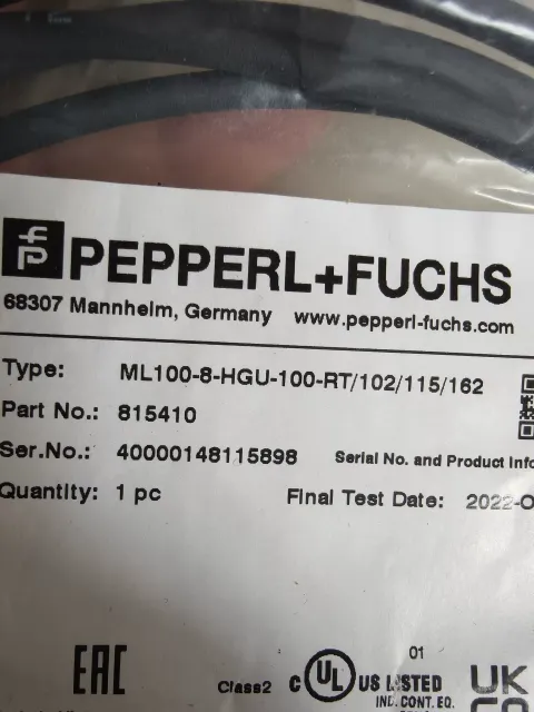 Pepperl+Fuchs ML100-8-HGU-100-RT/102/115/162 Industrial Sensor product photo 2