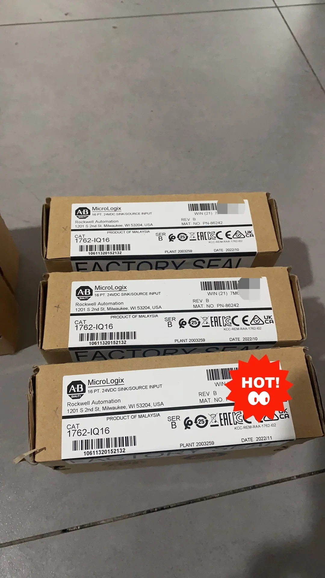Allen-Bradley 1762-IQ16 PLC Module product photo 1