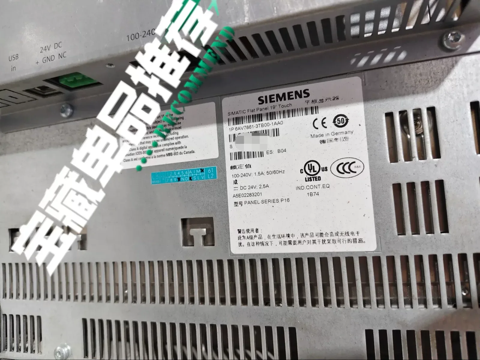 Siemens 6AV7861-3TB00-1AA0 Industrial Automation Component product photo 1