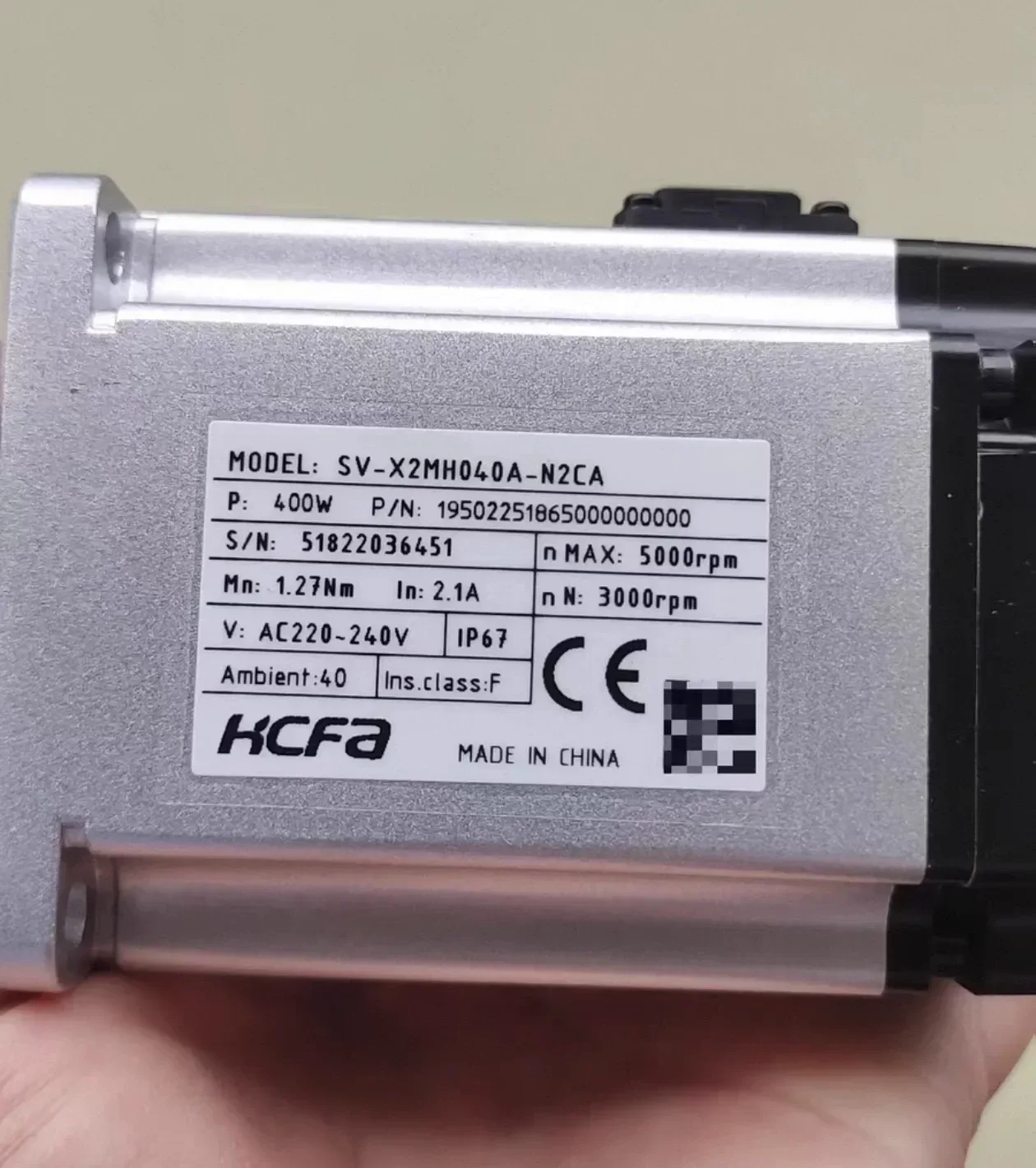 HCFA SV-X2MH040A-N2CA Motor & Drive Component product photo 1