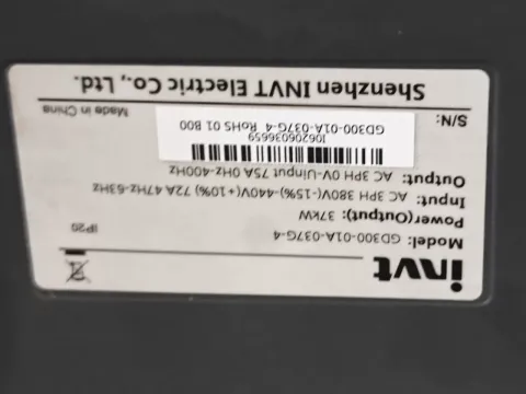 INVT GD300-01A-037G-4 Motor & Drive Component product photo 2