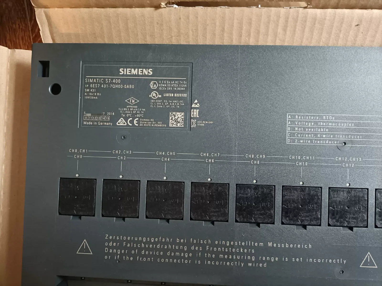 Siemens 6ES7431-7QH00-0AB0 Industrial Automation Component — product photo 1 of 7