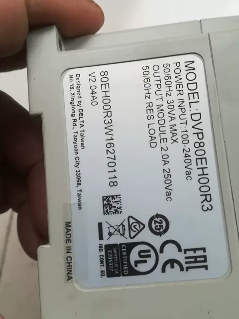 Delta DVP80EH00R3; DVP04AD-H2 PLC Module product photo 3