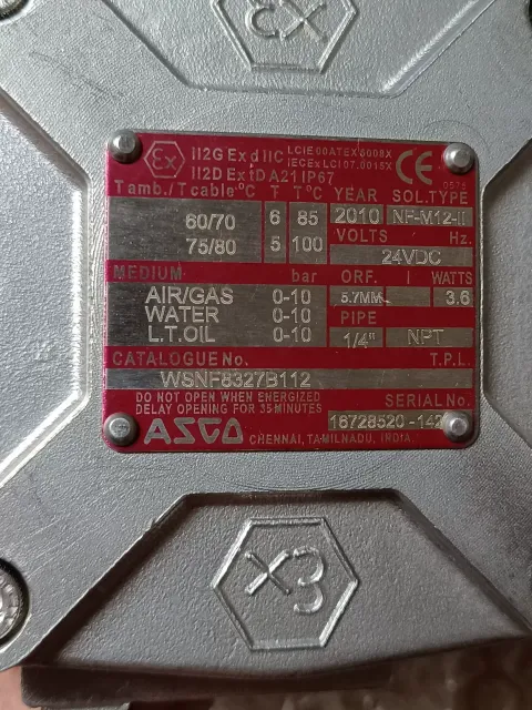 ASCO WSNF8327B112 Industrial Automation Component product photo 2