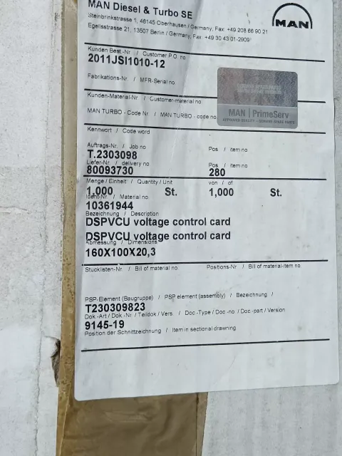 MAN Diesel & Turbo / Dr. Gebhardt & Partner 10361944 Industrial Control Board product photo 4