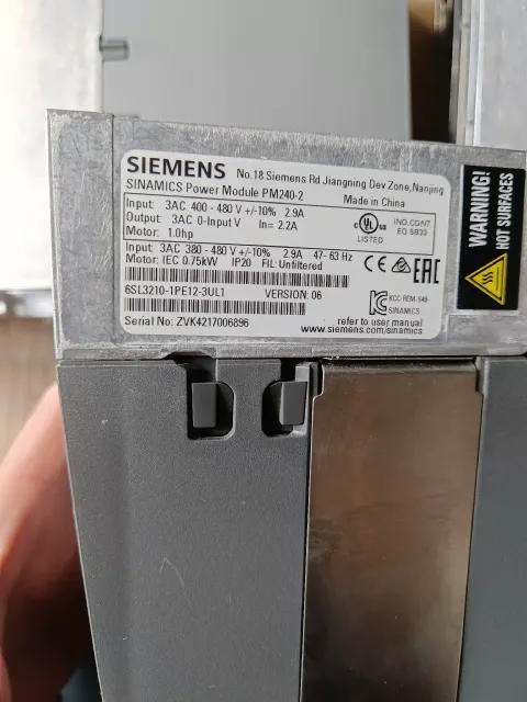 Siemens 6SL3210-1PE12-3UL1 Motor & Drive Component — product photo 9 of 18