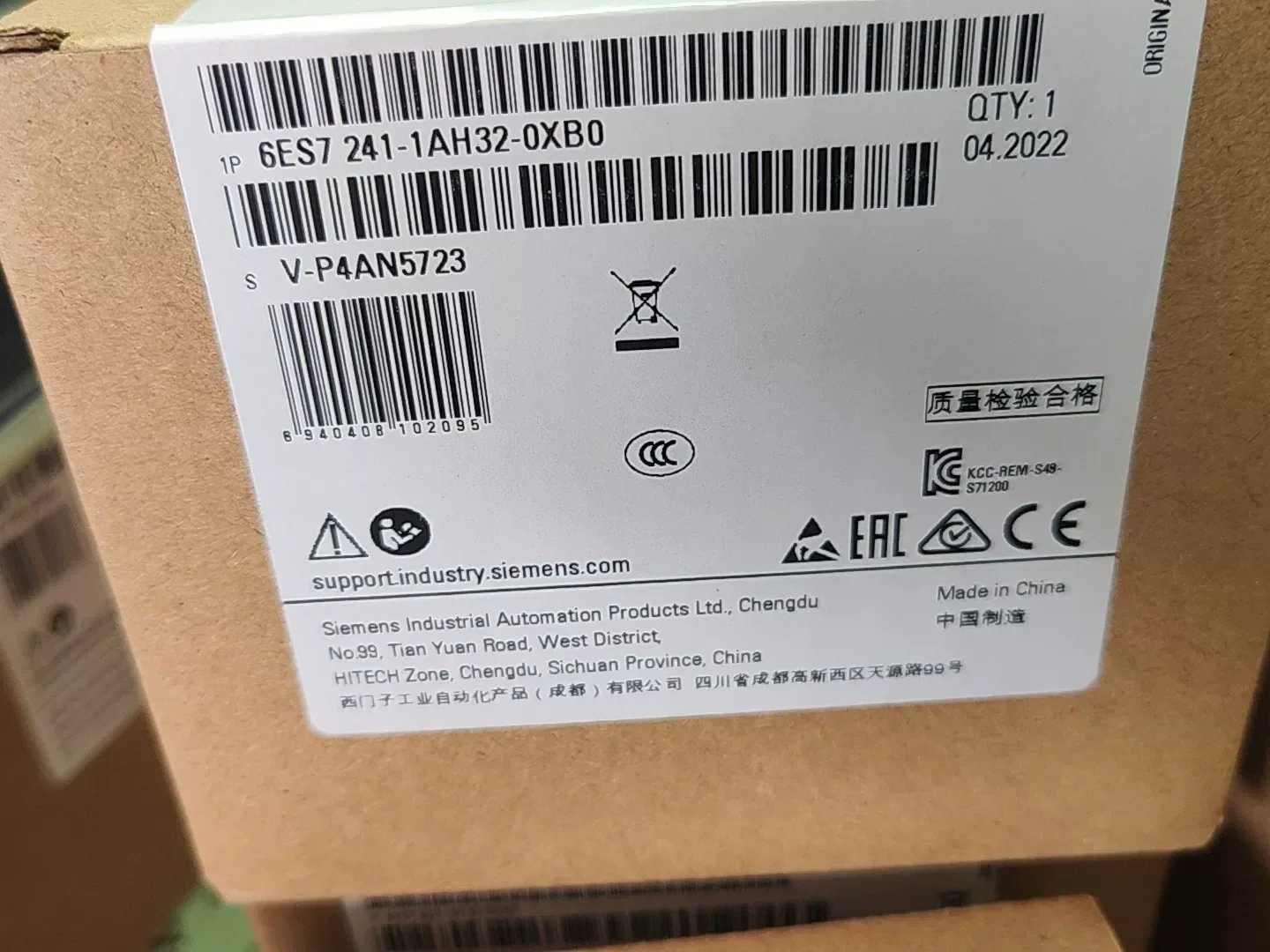 Siemens 6ES7 241-1AH32-0XB0 Industrial Automation Component product photo 1