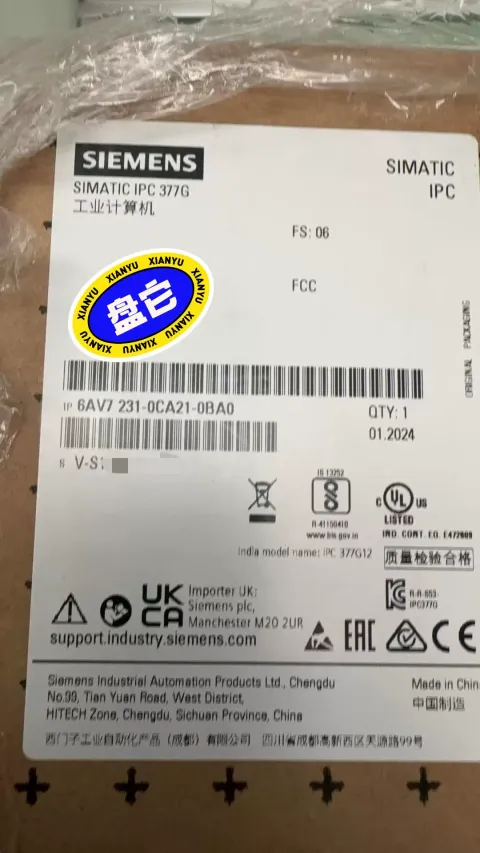 Siemens 6AV7231-0CA21-0BA0 Industrial Automation Component — product photo 4 of 4