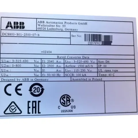ABB DCS800-S01-2500-07-B Motor & Drive Component product photo 3