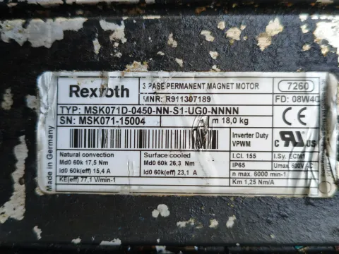 Bosch Rexroth MSK071D-0450-NN-S1-UG0-NNNN Motor & Drive Component product photo 2