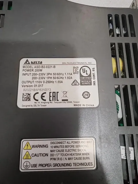 Delta ASD-B2-0221-B Motor & Drive Component product photo 1