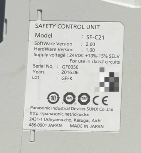 Panasonic SF-C21 Industrial Control Board product photo 4