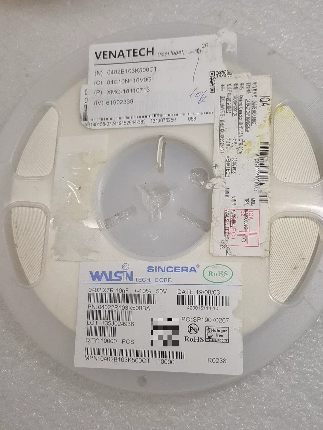 WLSIN / SINCERA 0402B103K500CT Industrial Automation Component product photo 1
