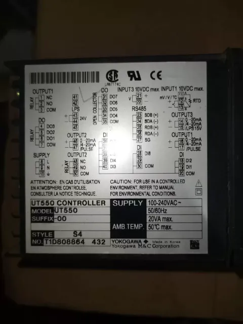 Yokogawa UT550-00 Industrial Control Board product photo 3