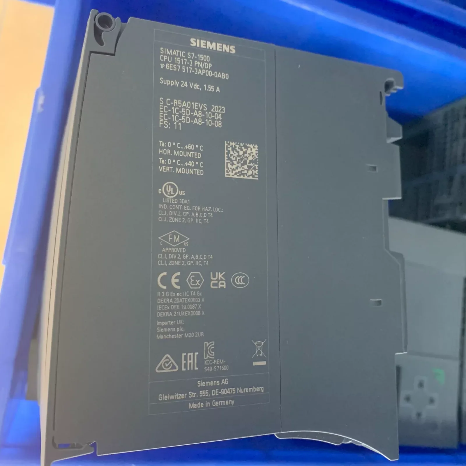 Siemens 6ES7517-3AP00-0AB0 PLC Module — product photo 1 of 14