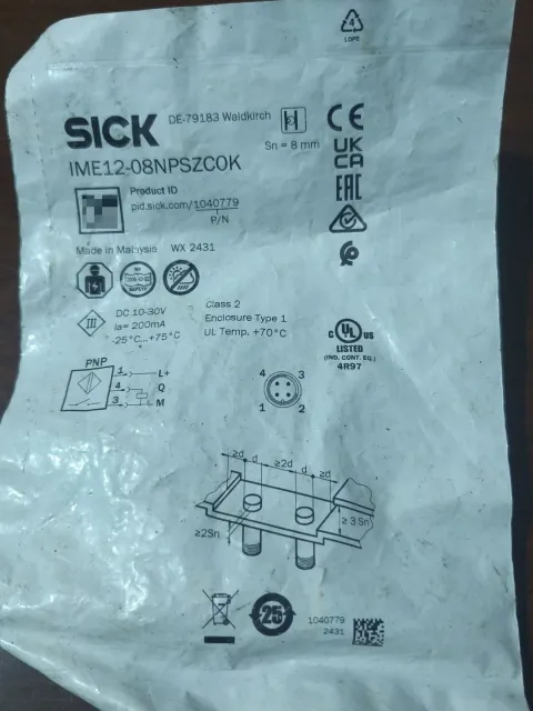 SICK IME12-08NPSZC0K Industrial Sensor product photo 1