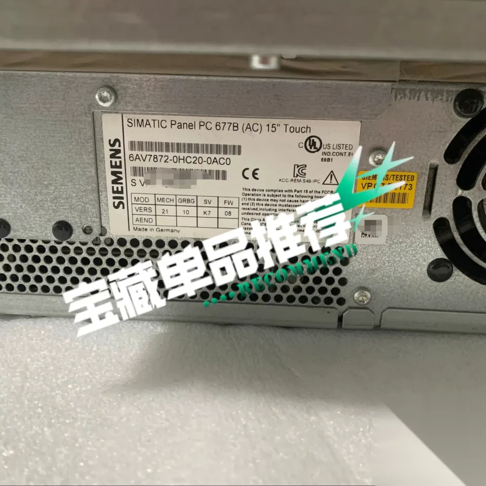 Siemens 6AV7872-0HC20-0AC0 Industrial Automation Component product photo 1