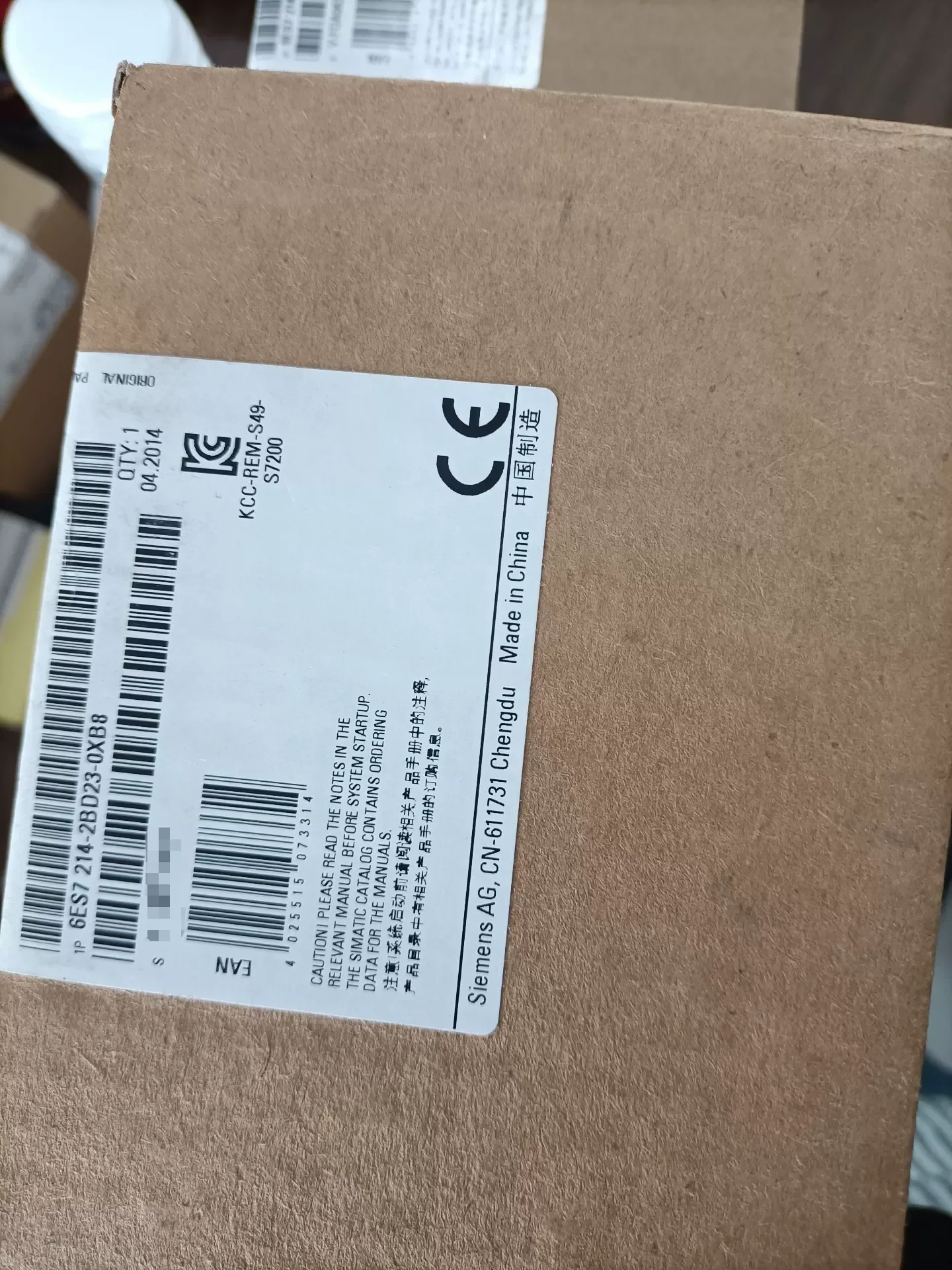 Siemens 6ES7214-2BD23-0XB8 PLC Module product photo 1