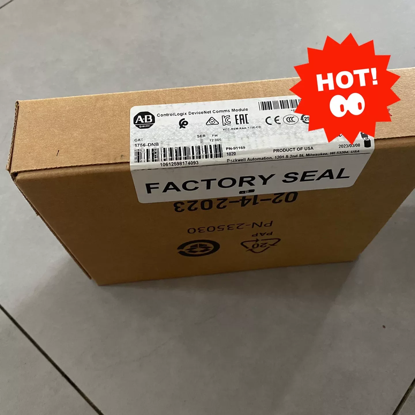 Allen-Bradley 1756-DNB Industrial Control Board — product photo 1 of 4