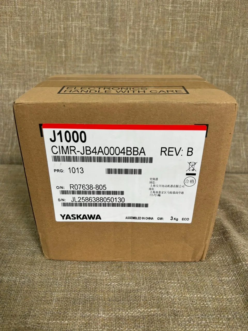 Yaskawa CIMR-JB4A0004BBA (REV B) Motor & Drive Component product photo 1
