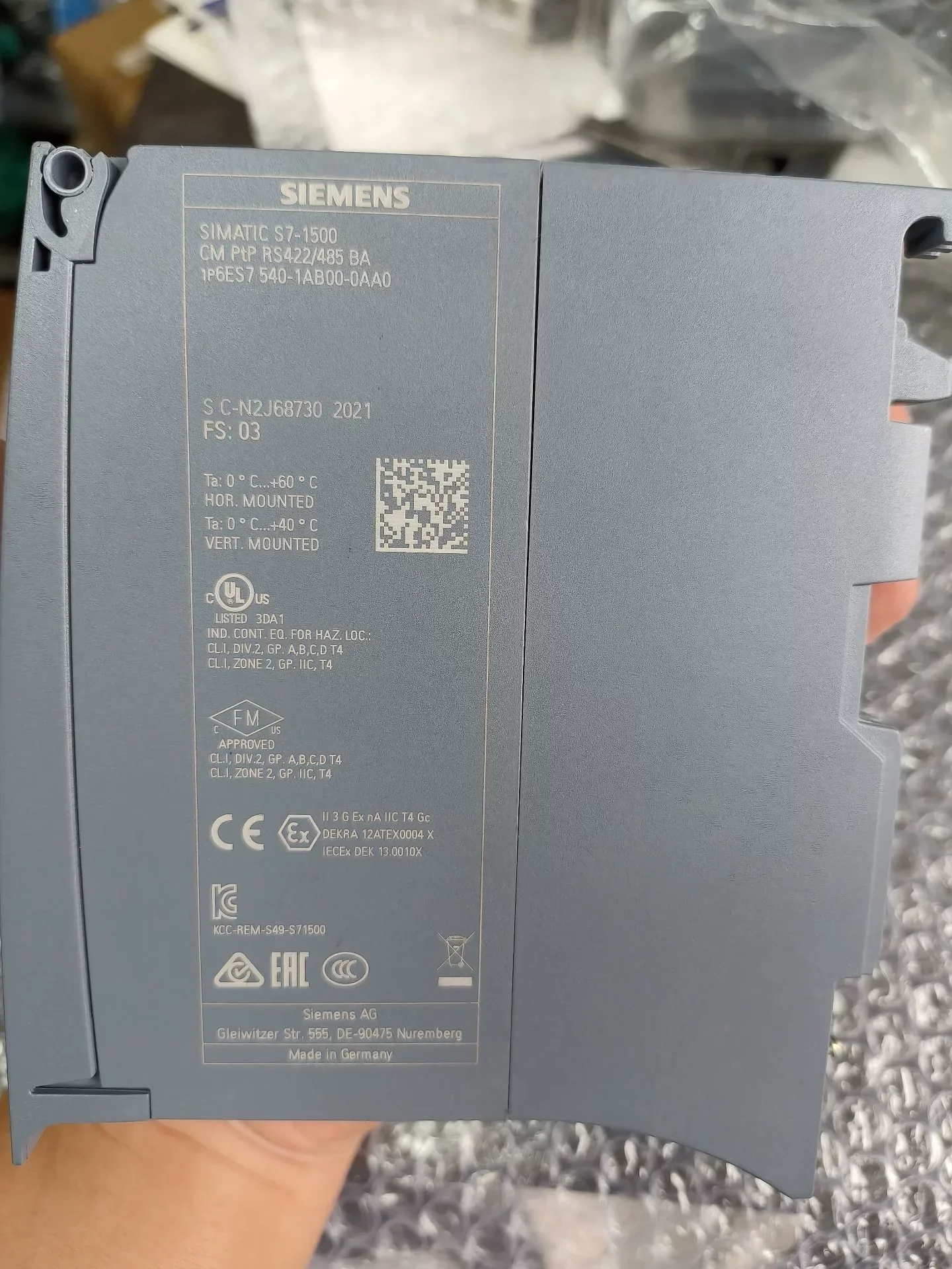 Siemens 6ES7540-1AB00-0AA0 Industrial Automation Component — product photo 1 of 7