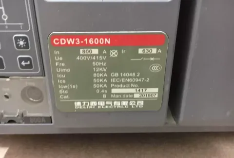 DELIXI CDW3-1600N Industrial Automation Component product photo 1
