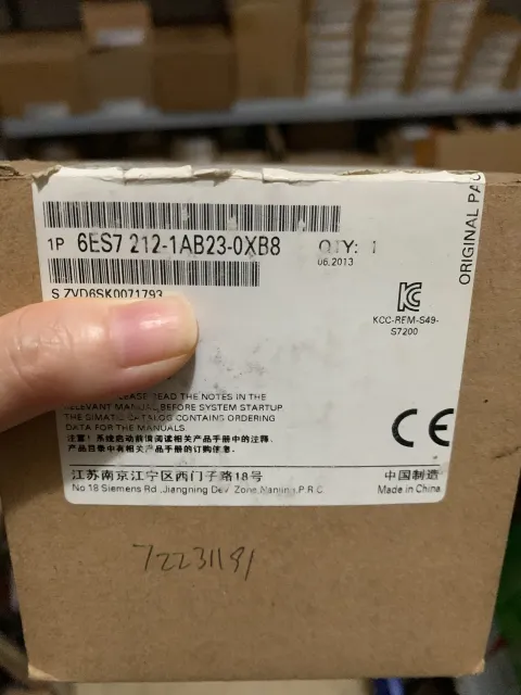Siemens 6ES7212-1AB23-0XB8 Industrial Automation Component product photo 1