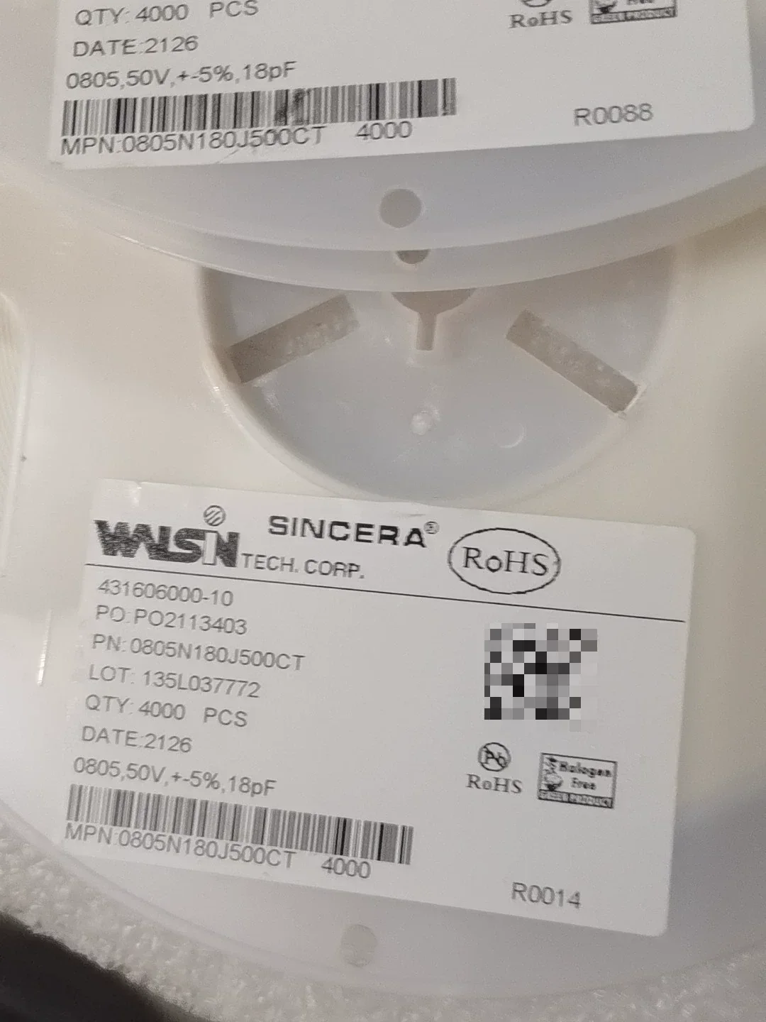 WALSIN/SINCERA 华新 0805N180J500CT Industrial Automation Component product photo 1