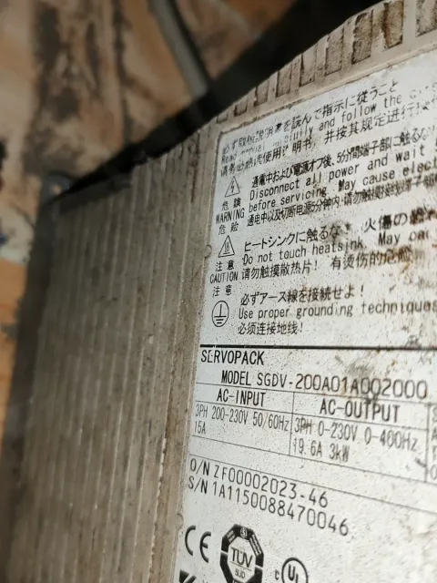 Yaskawa SGDV-200A01A002000; SGMGV-30ADA61 Motor & Drive Component product photo 3