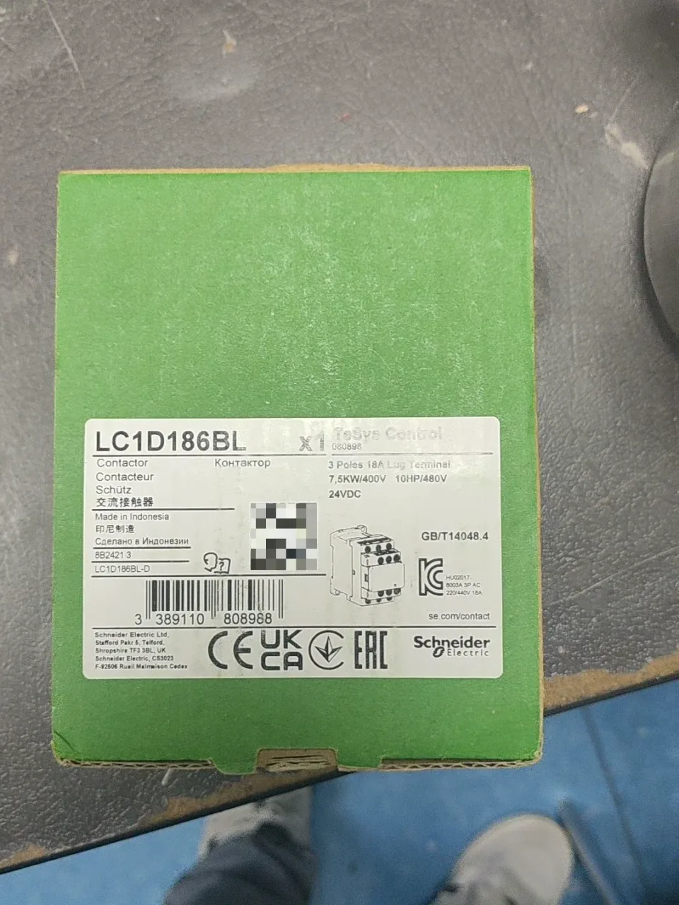 Schneider Electric LC1D186BL Industrial Relay product photo 1